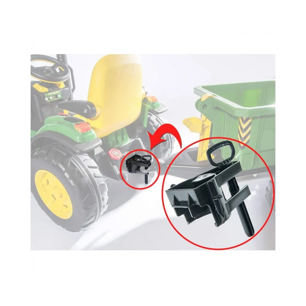 Traktor na akumulator z praktycznym adapterem