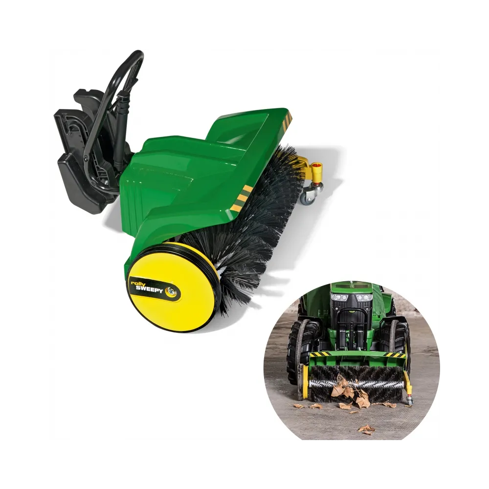Zamiatarka Rolly Toys do traktorka w akcji
