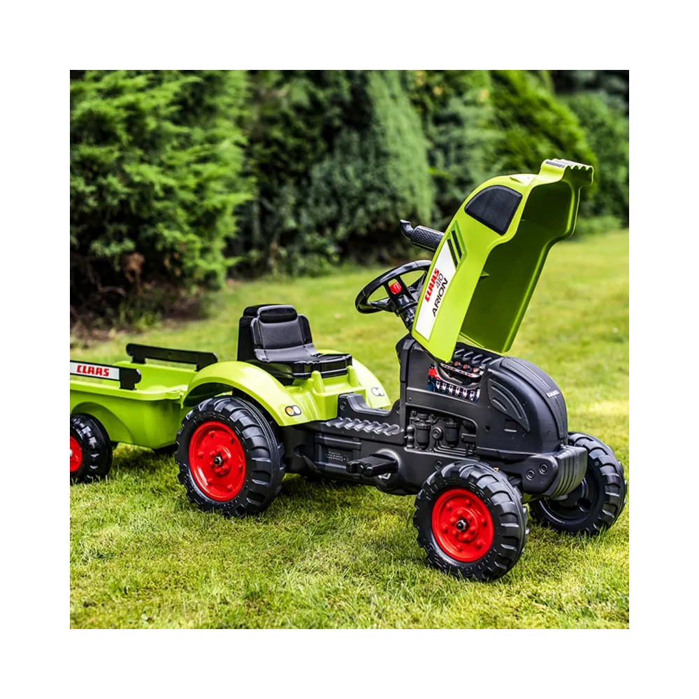 Zabawka z napędem łańcuchowym i skrętną osią