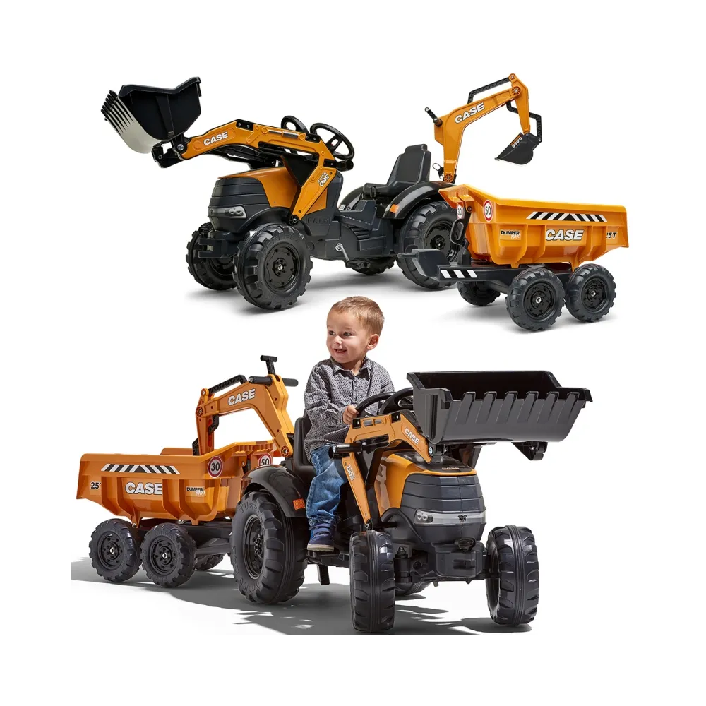 Traktor FALK Case IH z ruchomą łyżką dla dzieci