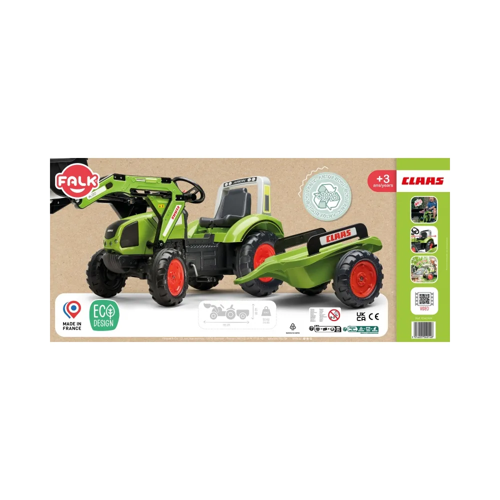 Traktor CLAAS dla dzieci rozwijający umiejętności motoryczne.