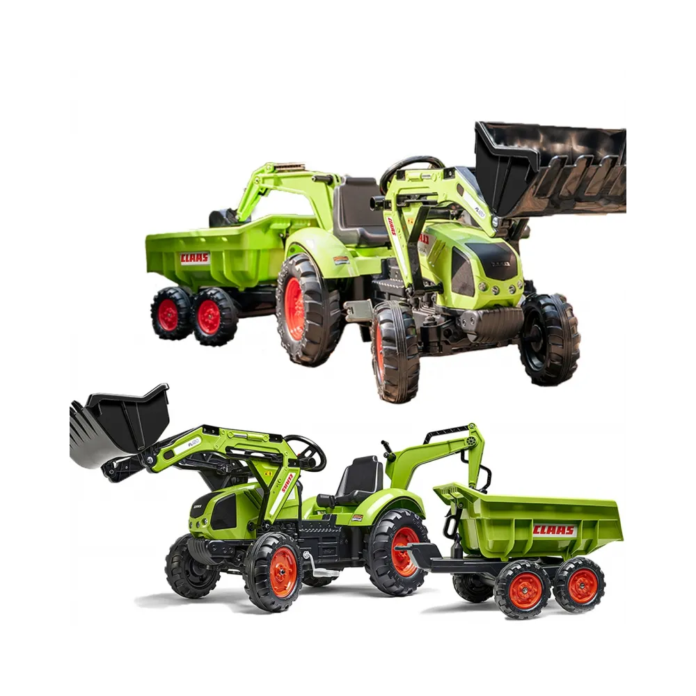 Zielony traktor na pedały dla dzieci CLAAS AVEC