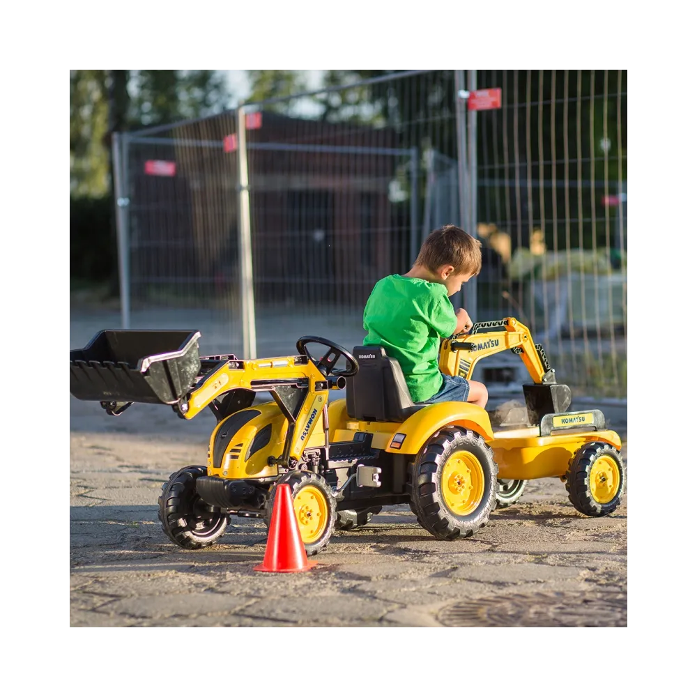 Bezpieczny traktor na pedały dla dzieci od 2 roku życia