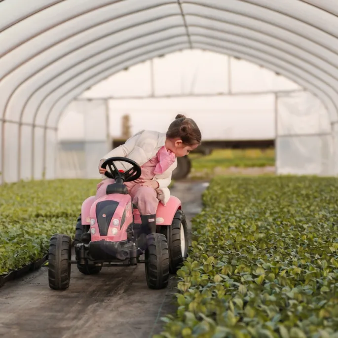 Traktor na pedały FALK z kierownicą i klaksonem dla dzieci