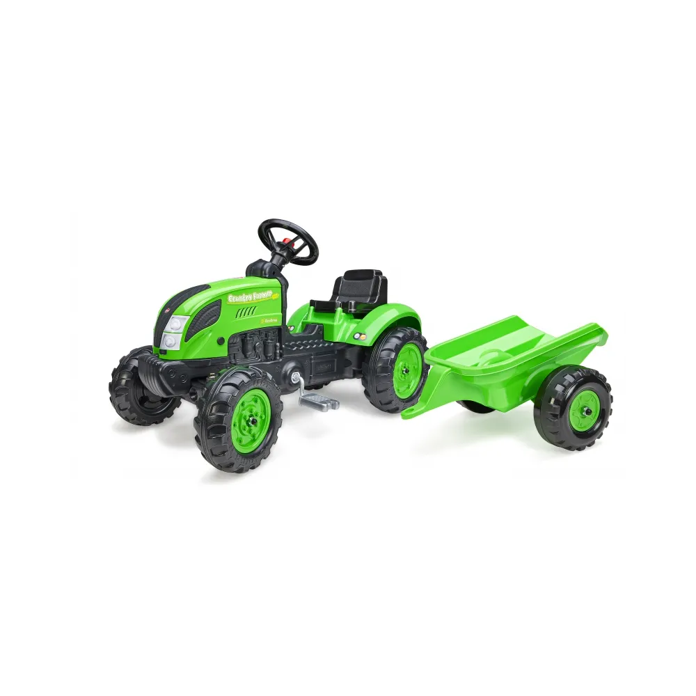 Traktor na pedały dla dzieci w ogrodzie