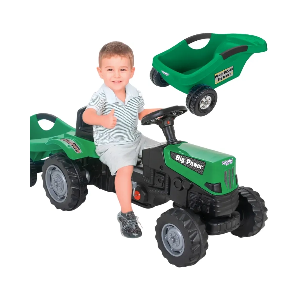 Traktor na pedały dla dzieci z przyczepą