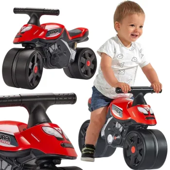 FALK Jeździk Racing w czerwonym kolorze na szerokich kołach