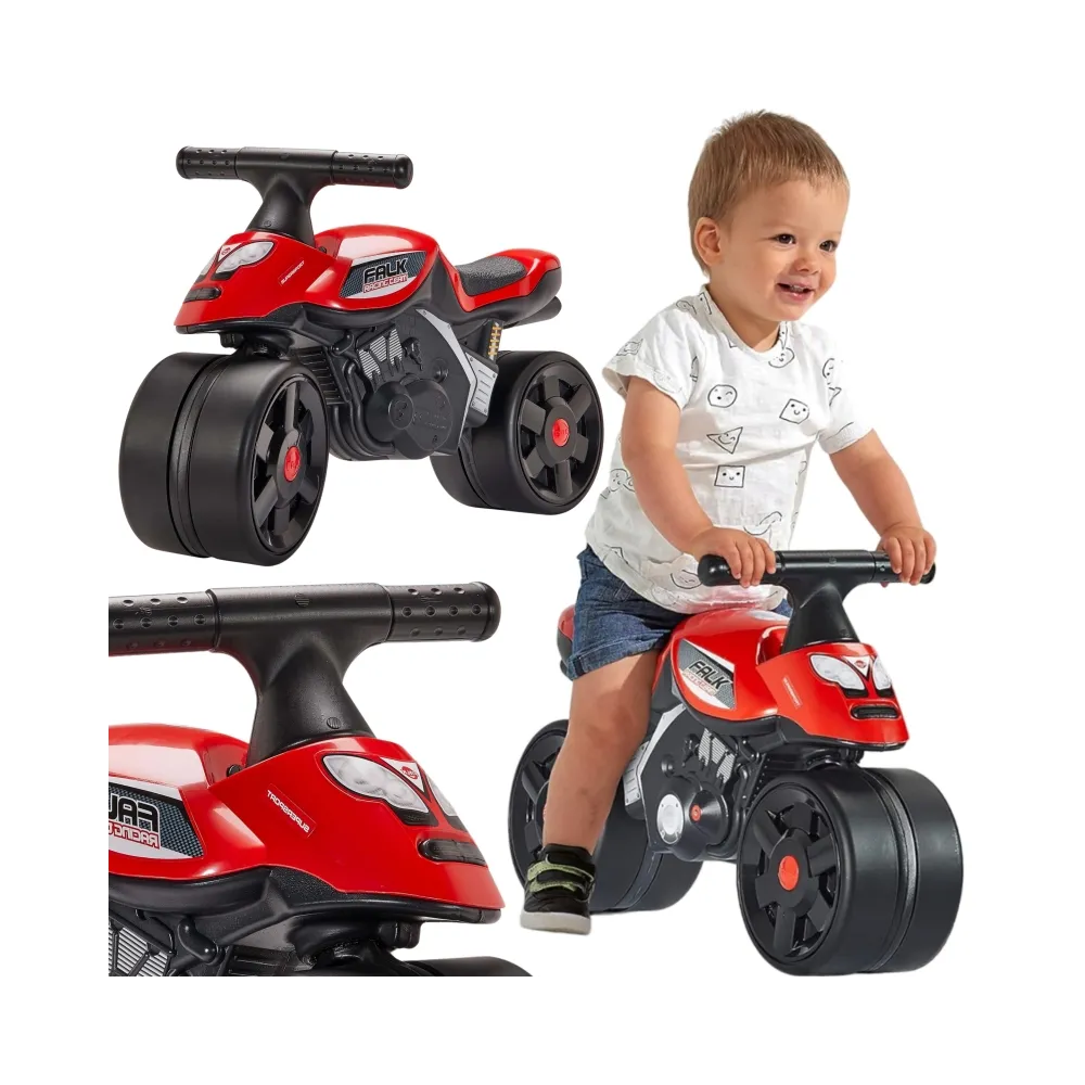 FALK Jeździk Racing w czerwonym kolorze na szerokich kołach