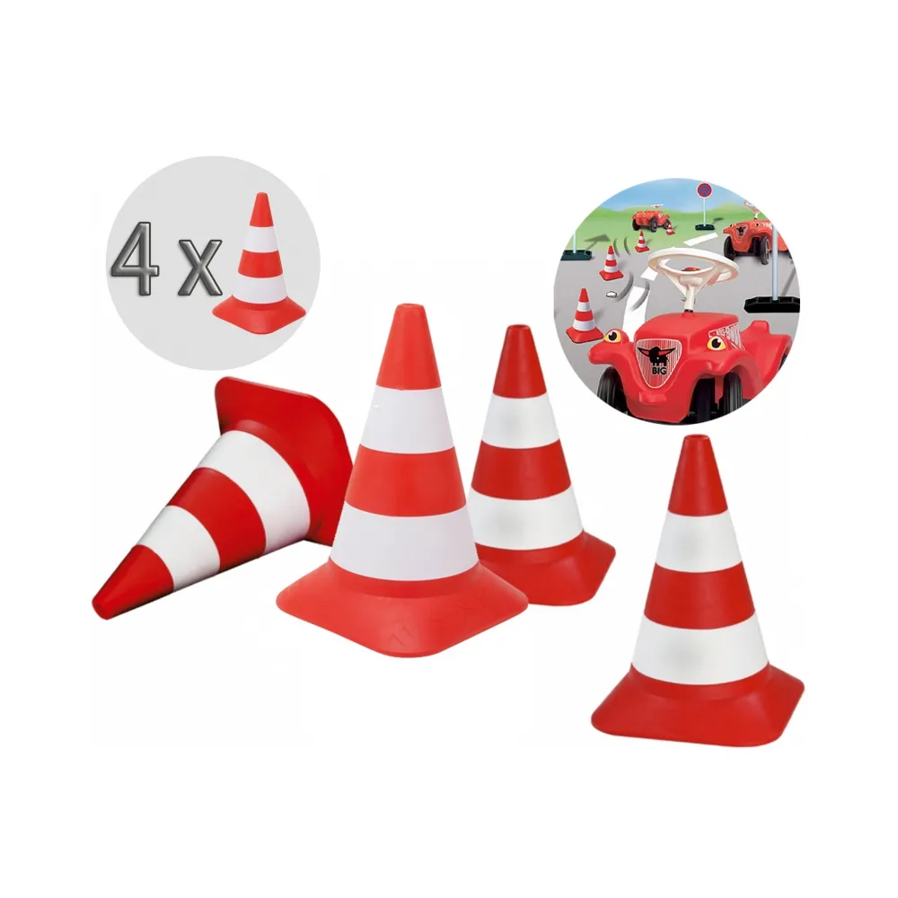 BIG Pachołki drogowe Zestaw 4 pachołków