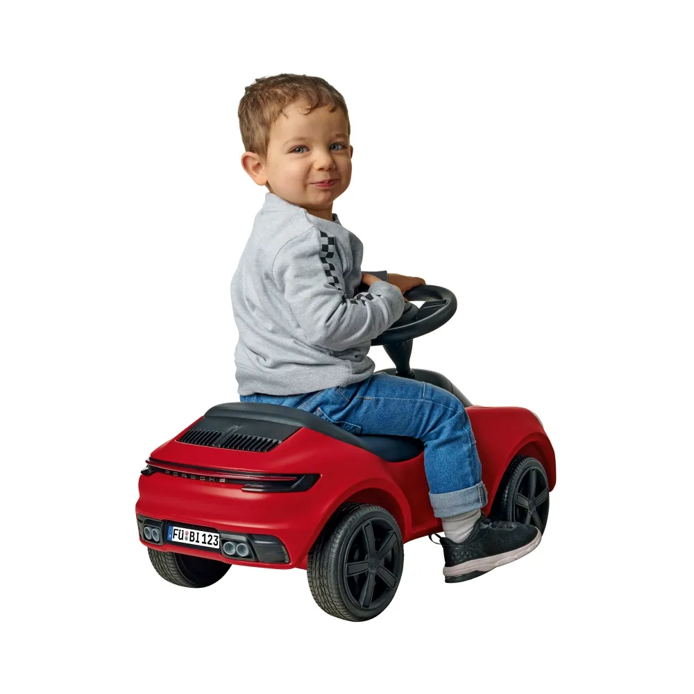 BIG Czerwony Jeździk Porsche 911 Klakson Ciche Koła