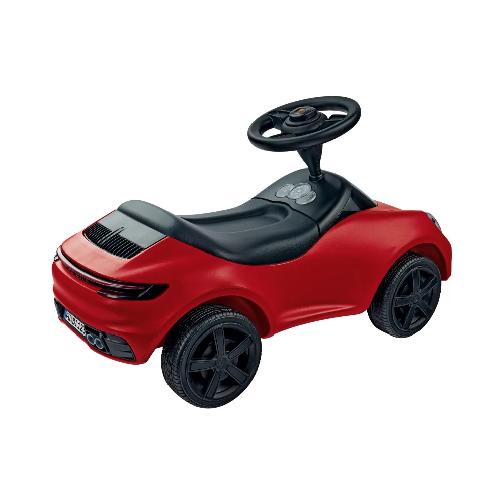 BIG Czerwony Jeździk Porsche 911 Klakson Ciche Koła