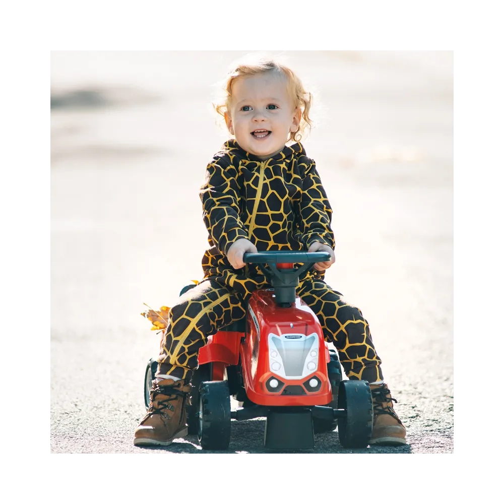 FALK Traktorek Baby Mac Cormick Czerwony z Przyczepką + akc. od 1 roku