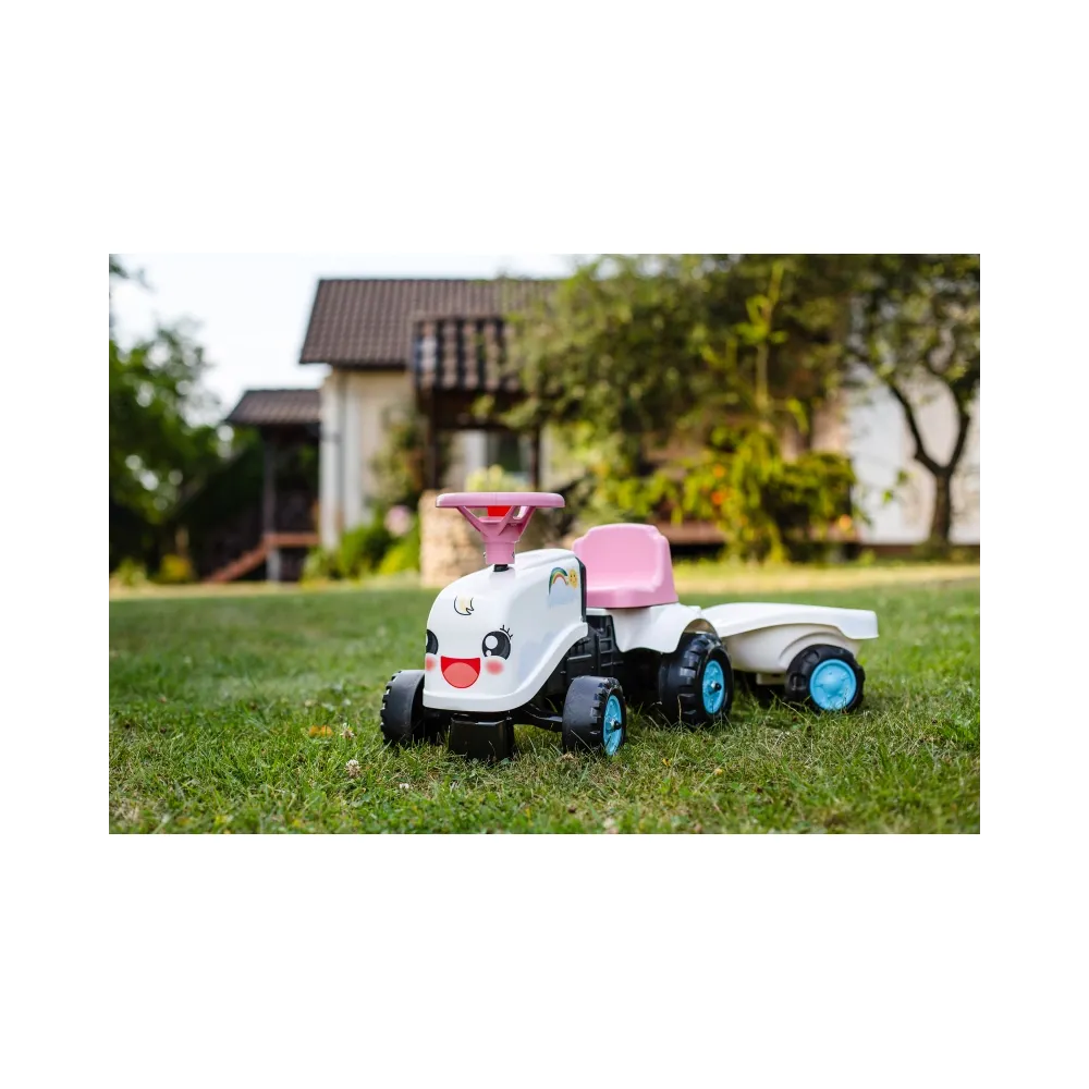 Bezpieczny traktorek z klaksonem dla dzieci