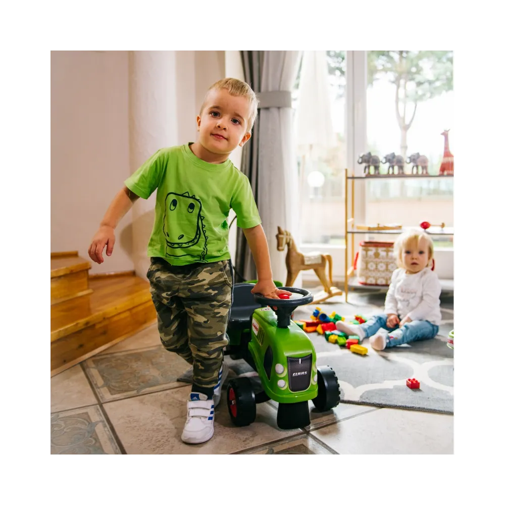 FALK Traktorek Baby Claas Zielony z Przyczepką + akc. od 1 roku