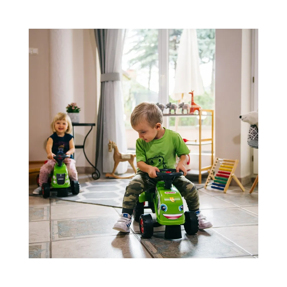 FALK Traktorek Baby Claas Zielony z Przyczepką + akc. od 1 roku