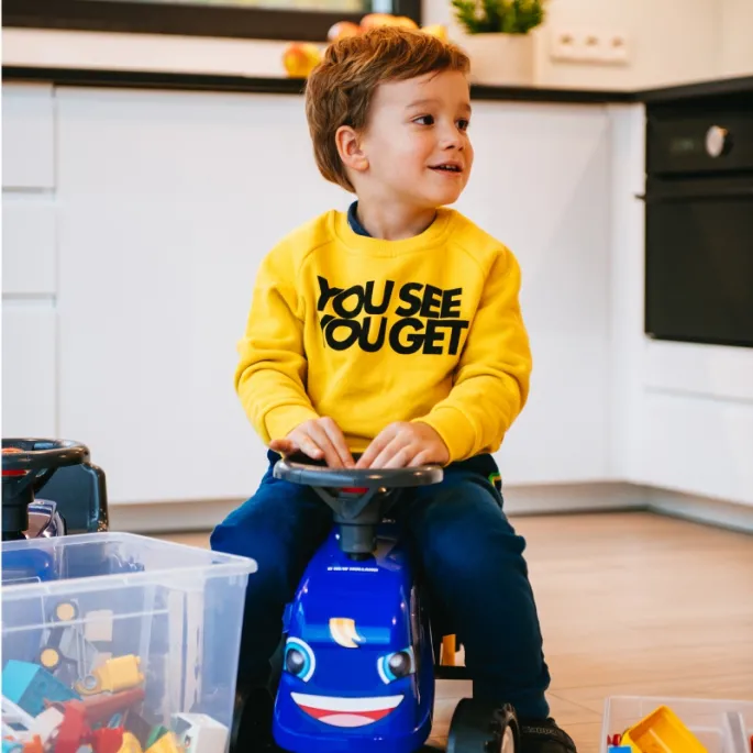 Interaktywny traktorek z klaksonem