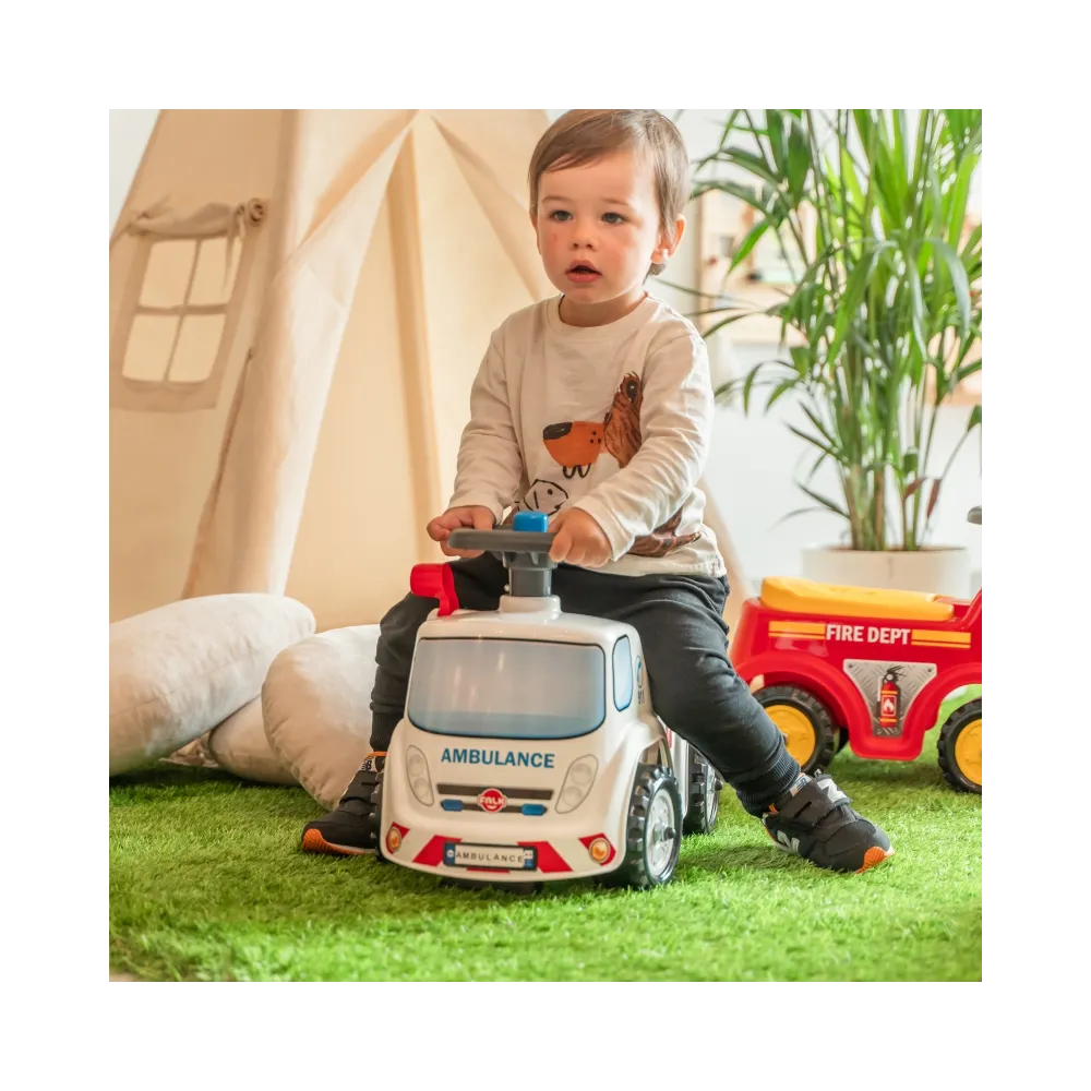 Jeździk ambulans z klaksonem dla dzieci