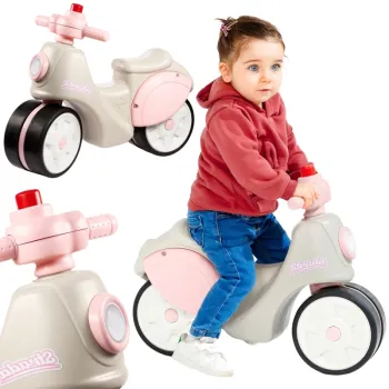 Różowy jeździk Scooter Strada Retro przeznaczony dla dziewczynek od 1 roku