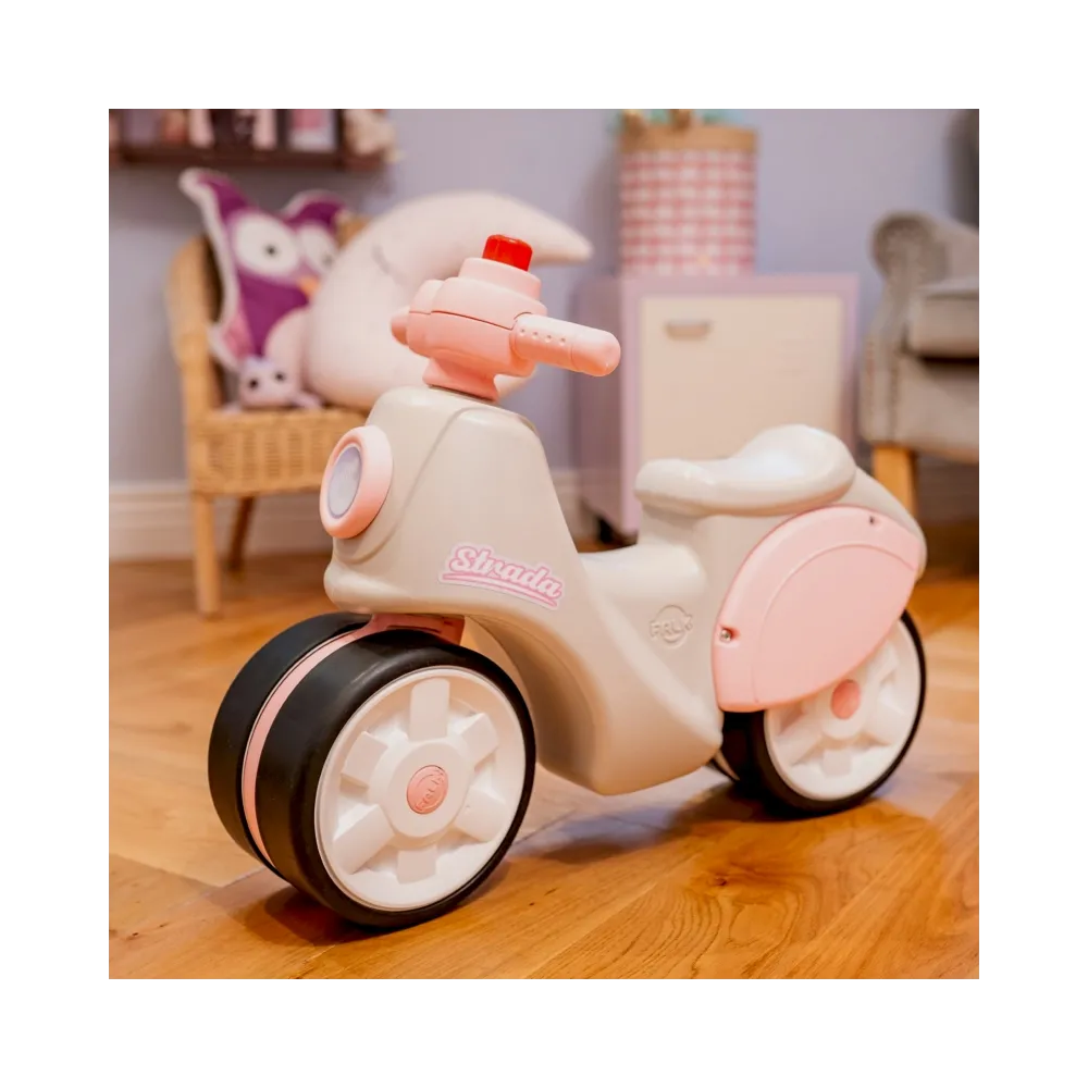 FALK jeździk na cichych, szerokich kołach z elastomerową powłoką