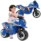 Jeździk motor Honda w niebieskim kolorze dla małych kierowców.