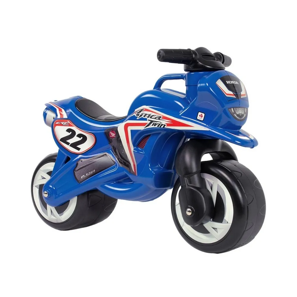 Szerokie koła jeździka motocyklowego zapewniają większą stabilność.