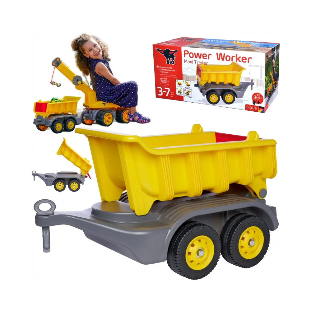 BIG Przyczepka Do Jeździków Power Worker Maxi Ruchoma Platforma