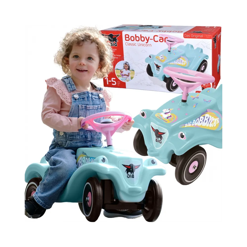 BIG Jeździk Bobby Car Classic z Klaksonem Jednorożec