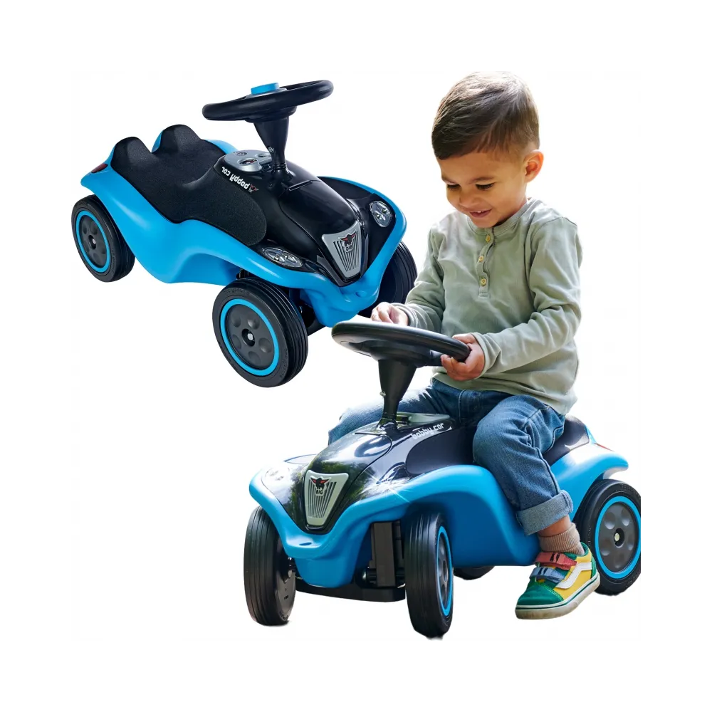 BIG Jeździk Next Blue Bobby Car z Klaksonem i Światłami