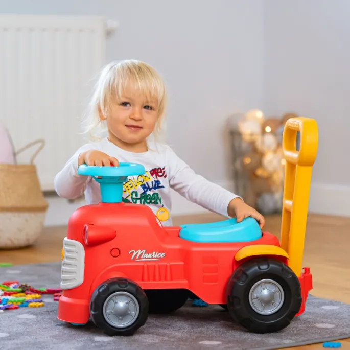 Traktorek z dźwiękowym klaksonem dla małych odkrywców