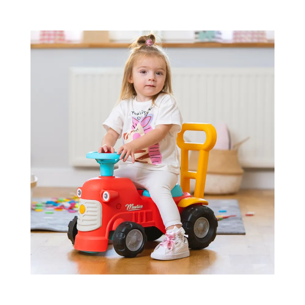 Dziecięcy traktorek FALK z oparciem i wygodnym siedzeniem