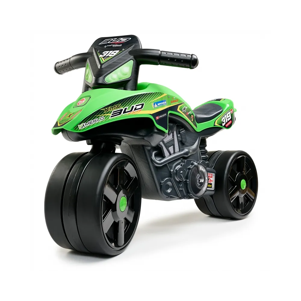 FALK Jeździk Racing Zielony Motorek Szerokie Koła od 1 roku