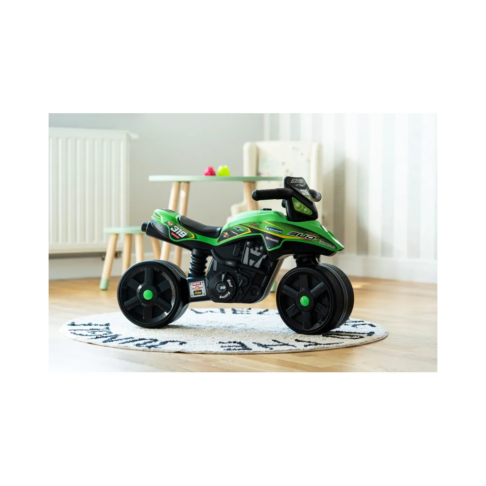 FALK Jeździk Racing Zielony Motorek Szerokie Koła od 1 roku