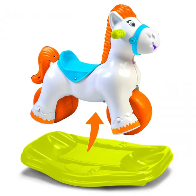 Interaktywny jeździk z efektami dźwiękowymi dla dzieci.