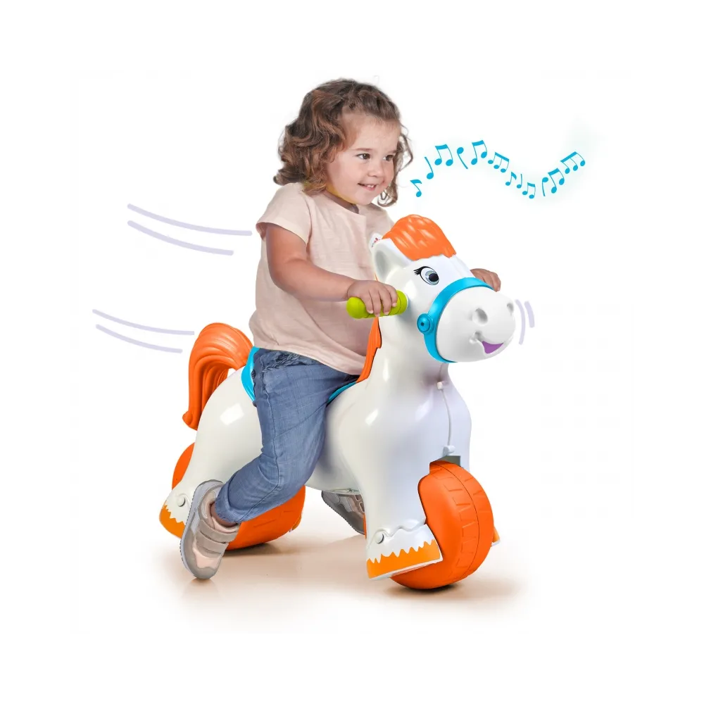 Konik do bujania i jeżdżenia dla małych śmiałków.