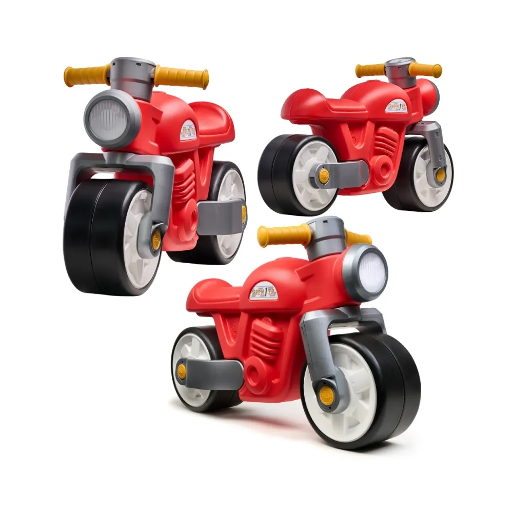 FALK Jeździk Biegowy Ciche Koła Motor Prem1er Retro Czerwony 1+