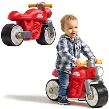 FALK Jeździk Biegowy Ciche Koła Motor Prem1er Retro Czerwony 1+