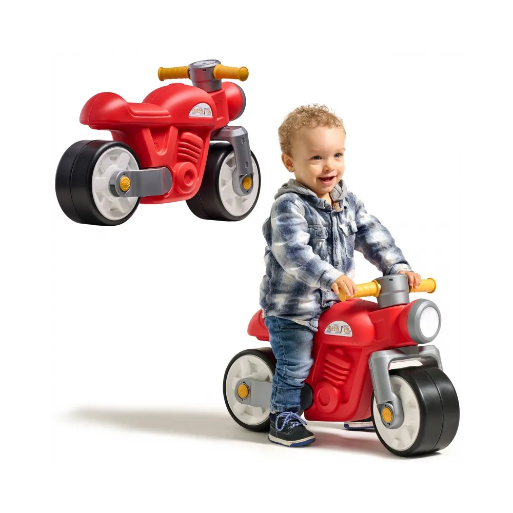 FALK Jeździk Biegowy Ciche Koła Motor Prem1er Retro Czerwony 1+