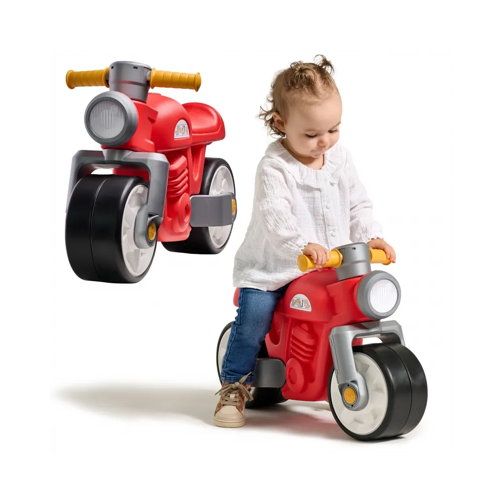 FALK Jeździk Biegowy Ciche Koła Motor Prem1er Retro Czerwony 1+