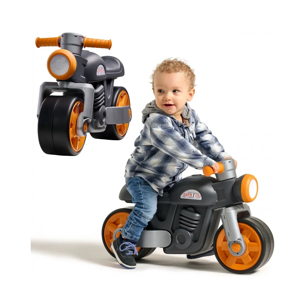 FALK Jeździk Biegowy Ciche Koła Motor Prem1er Retro Czarny 12m+