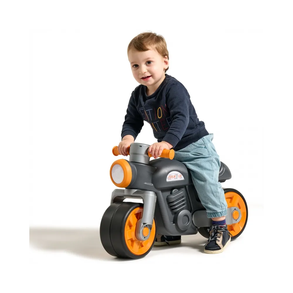 FALK Jeździk Biegowy Ciche Koła Motor Prem1er Retro Czarny 12m+