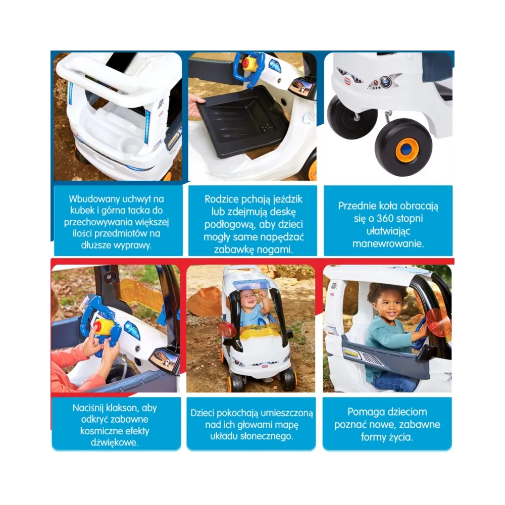 LITTLE TIKES Jeździk Cozy Coupe – Łazik Kosmiczny