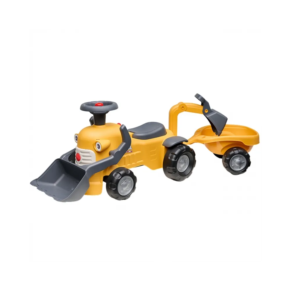 Multifunkcyjny jeździk koparka z przyczepką dla najmłodszych