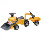 Multifunkcyjny jeździk koparka z przyczepką dla najmłodszych