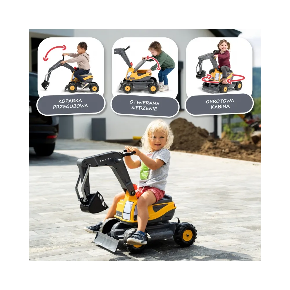 FALK Koparka Przegubowa Volvo Obrotowa Kabina Łopata Pług