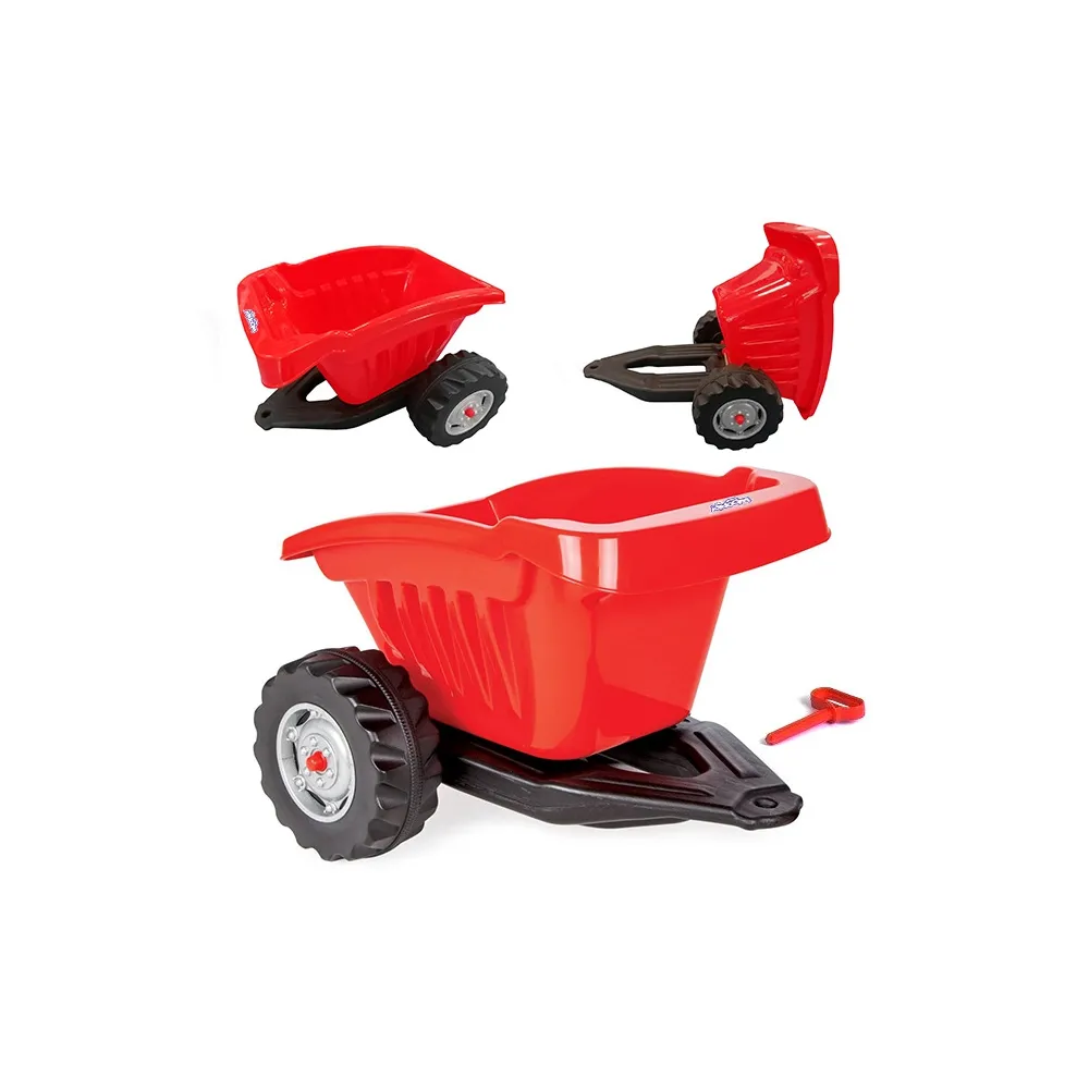 Czerwona przyczepka wywrotka dla dzieci woopie