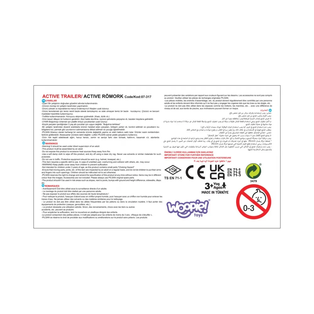 Wzmocniona przyczepka do przewożenia zabawek