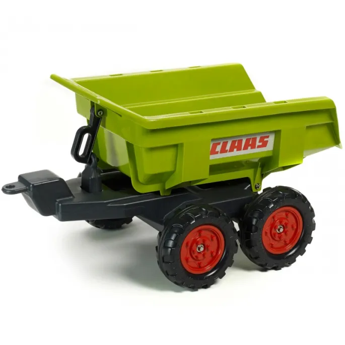 Dwuosiowa przyczepka do traktorka FALK dla dzieci z dużą skrzynią ładunkową