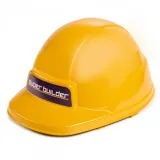 Żółty kask dla dzieci, idealny do jazdy na rowerze.