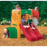 Kolorowy zestaw zabawowy Little Tikes z dwiema zjeżdżalniami i tunelem