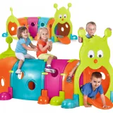 Kolorowy modulowy tunel gąsienica wspierający aktywność dzieci